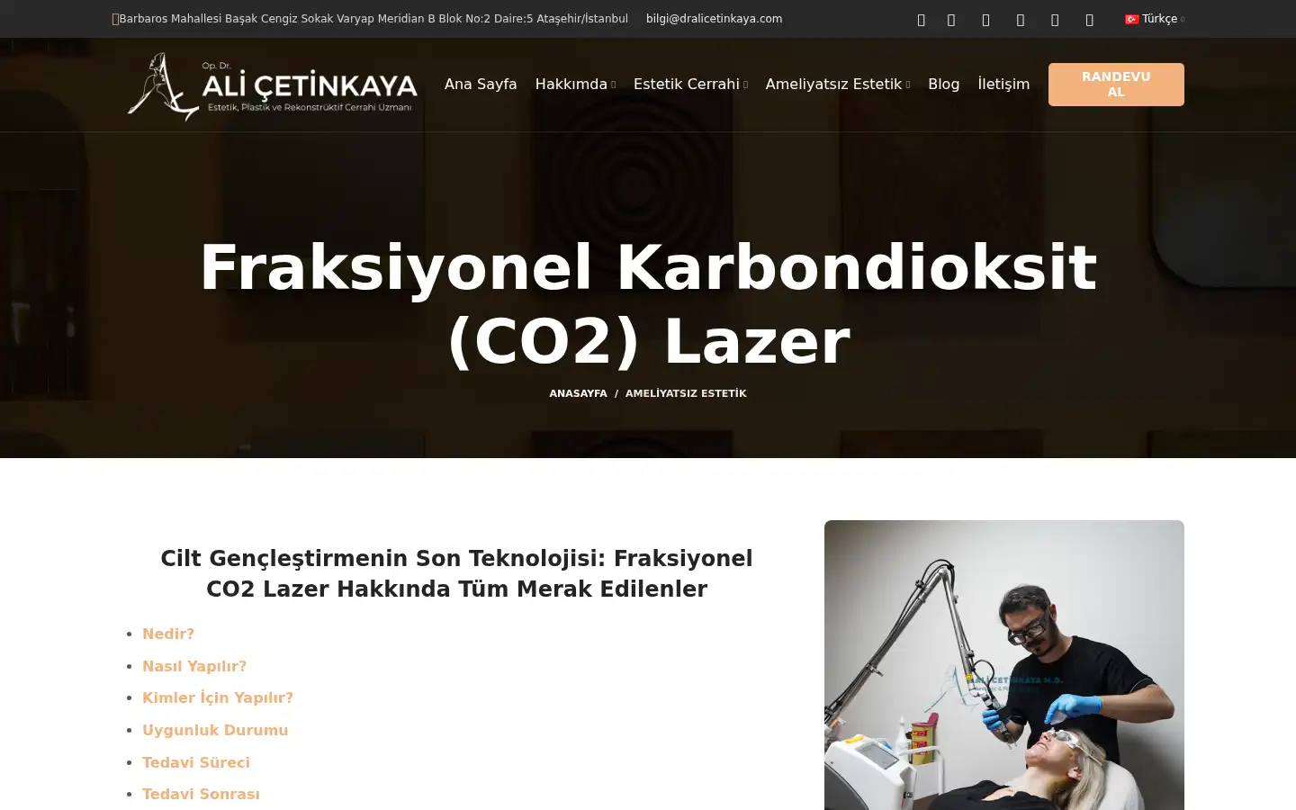 Screenshot of dralicetinkaya.com