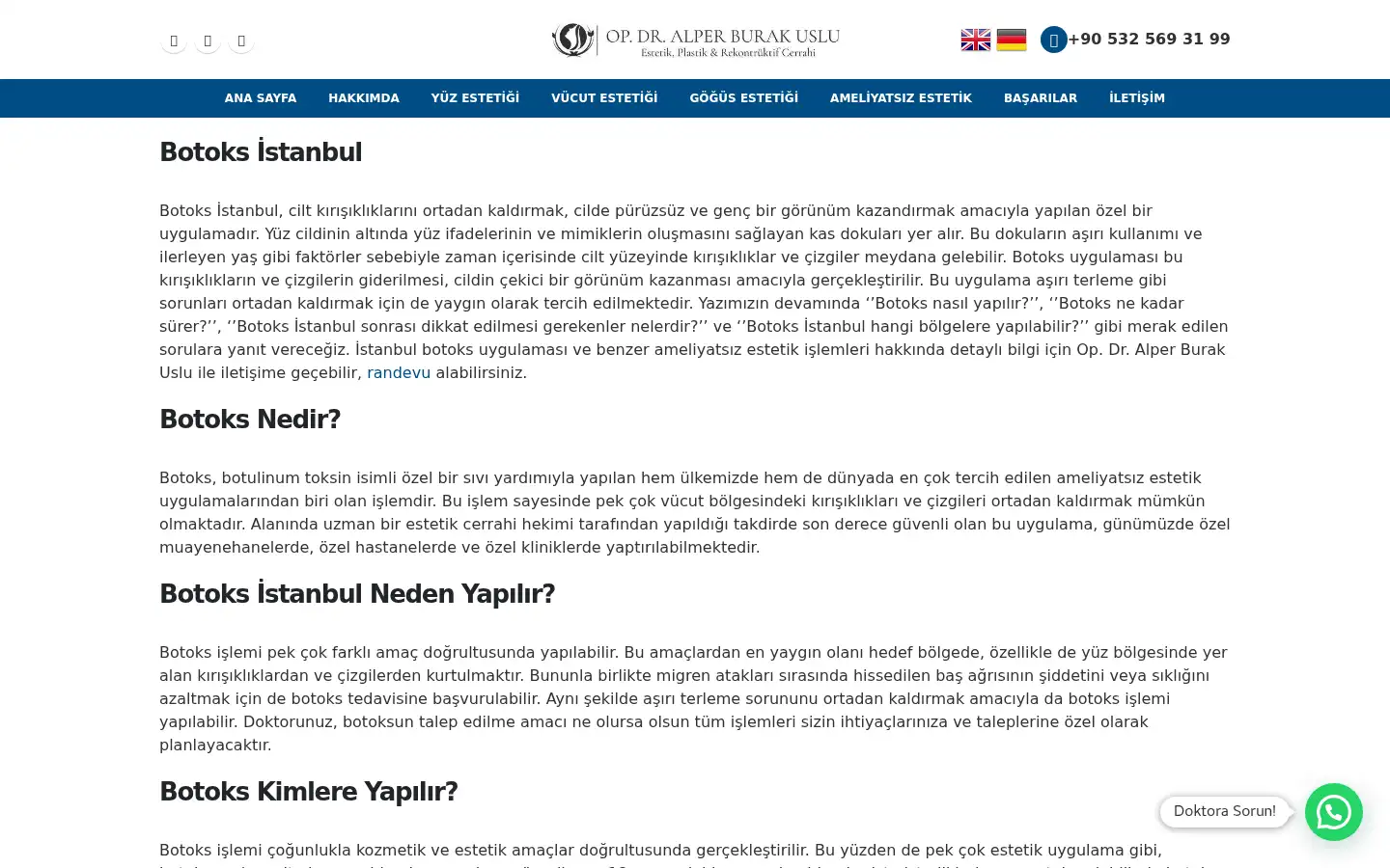 Screenshot of dralperuslu.com