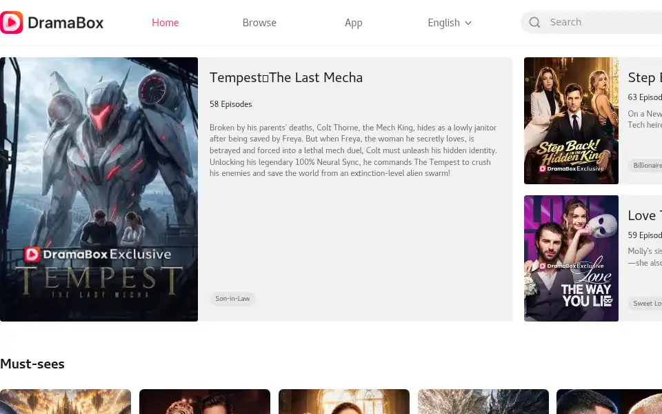 Screenshot of dramabox.com