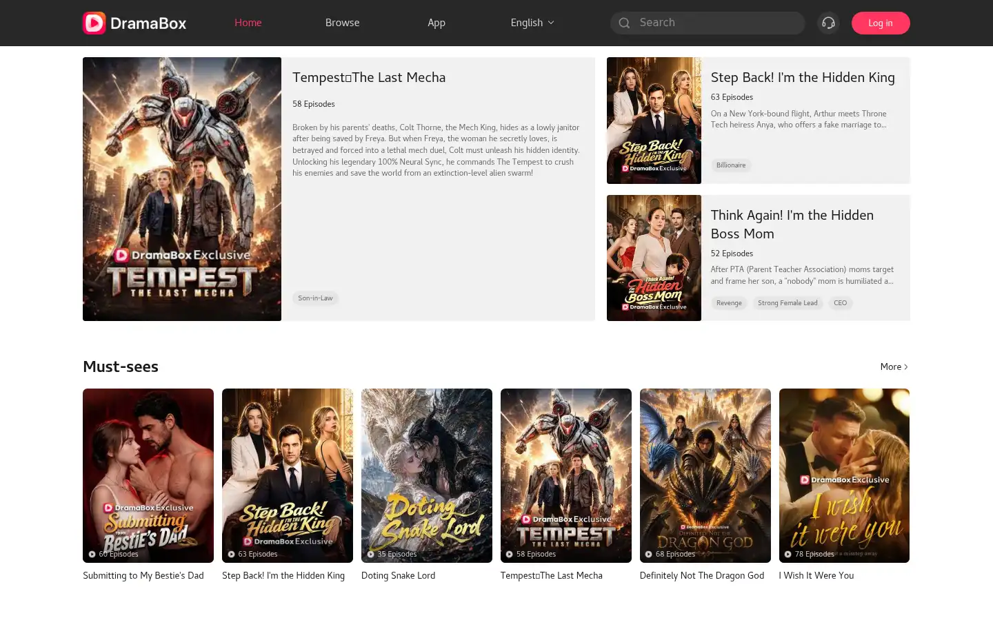 Screenshot of dramaboxdb.com
