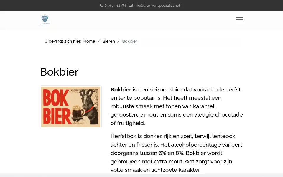 Screenshot of drankenspecialist.net