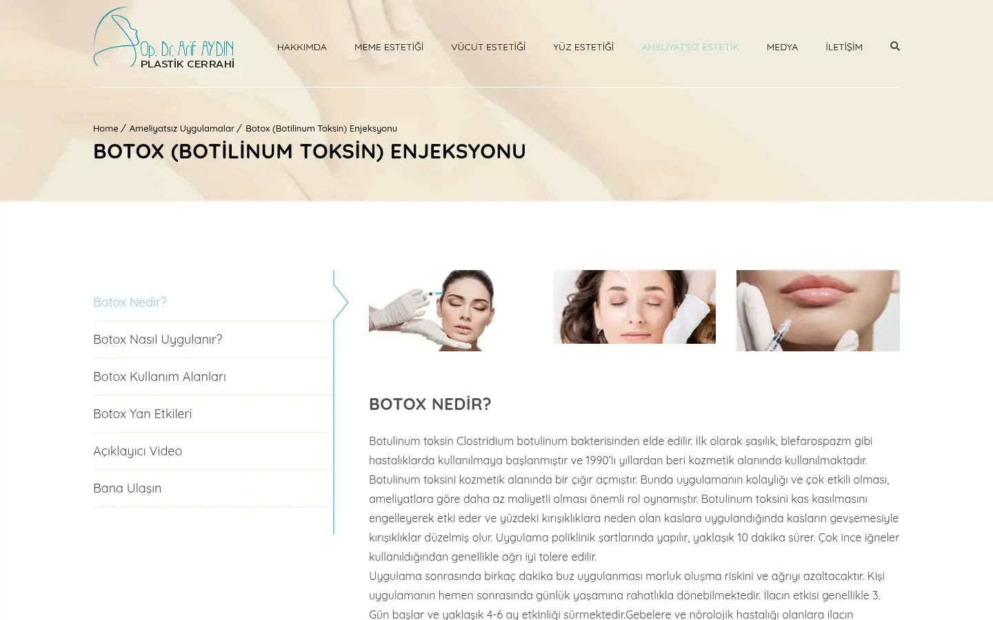 Screenshot of drarifaydin.com