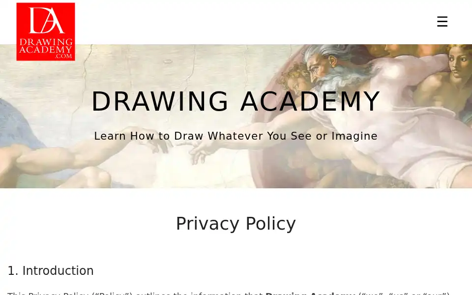 Screenshot of drawingacademy.com