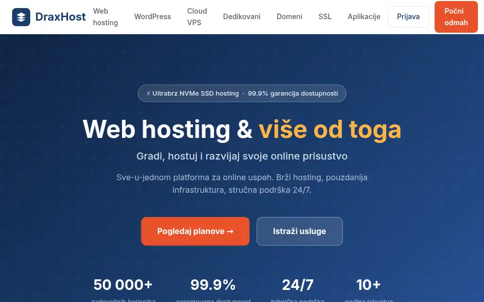 Screenshot of draxhost.com