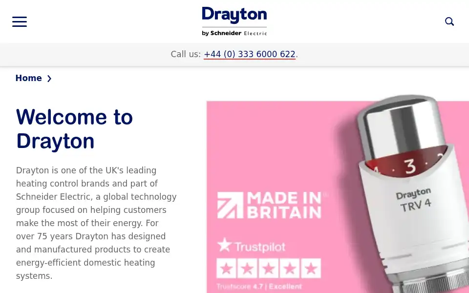 Screenshot of draytoncontrols.co.uk
