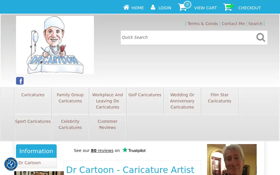 Screenshot of drcartoon.co.uk