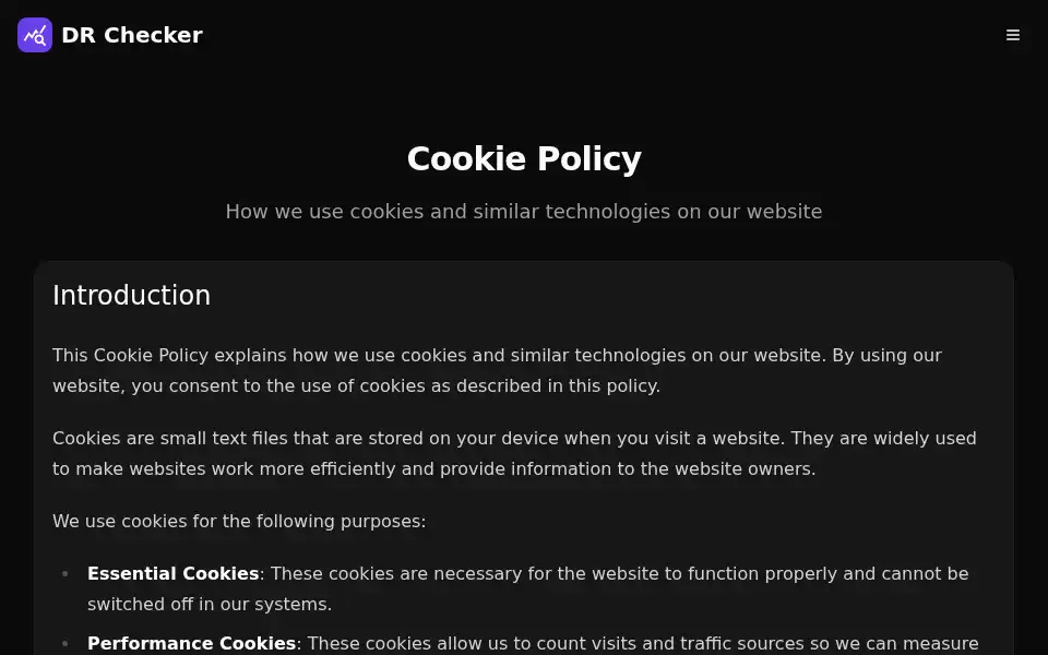 Screenshot of drchecker.net