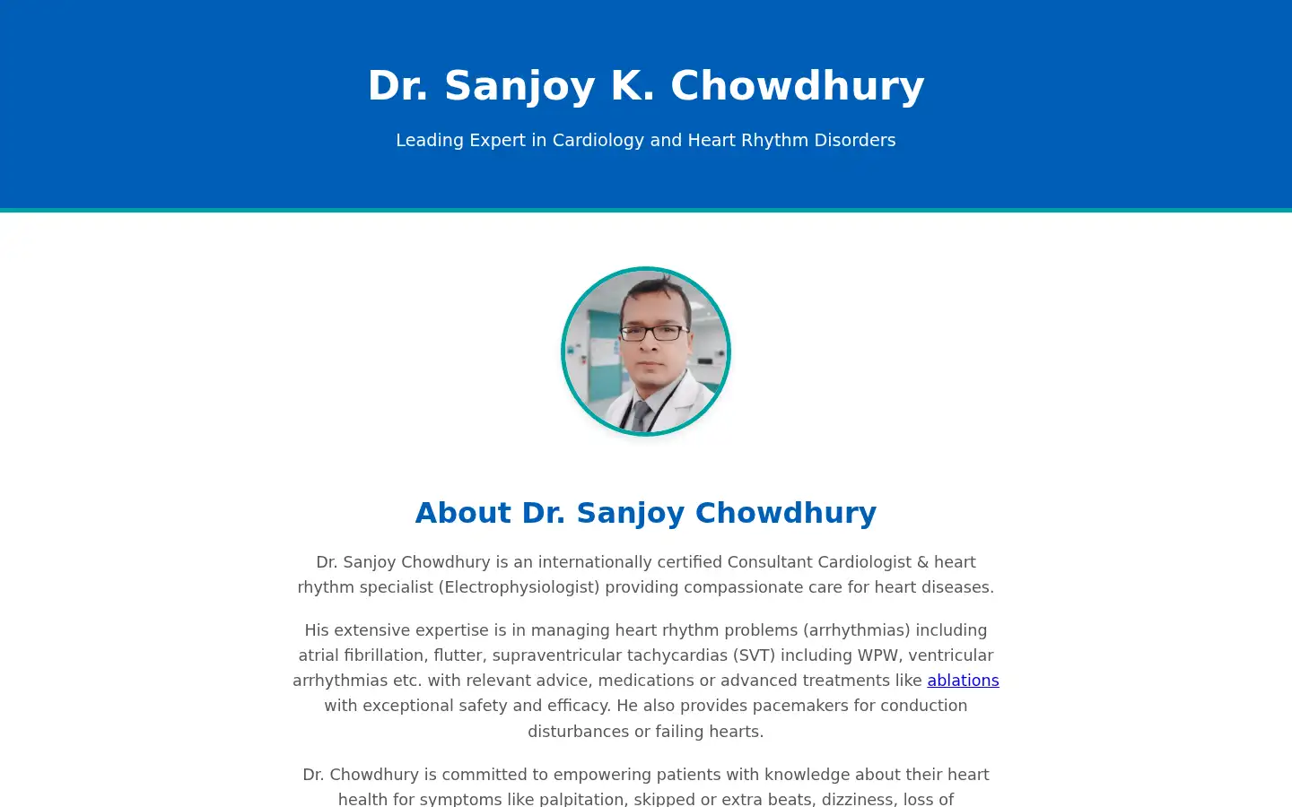 Screenshot of drchowdhury.co.uk