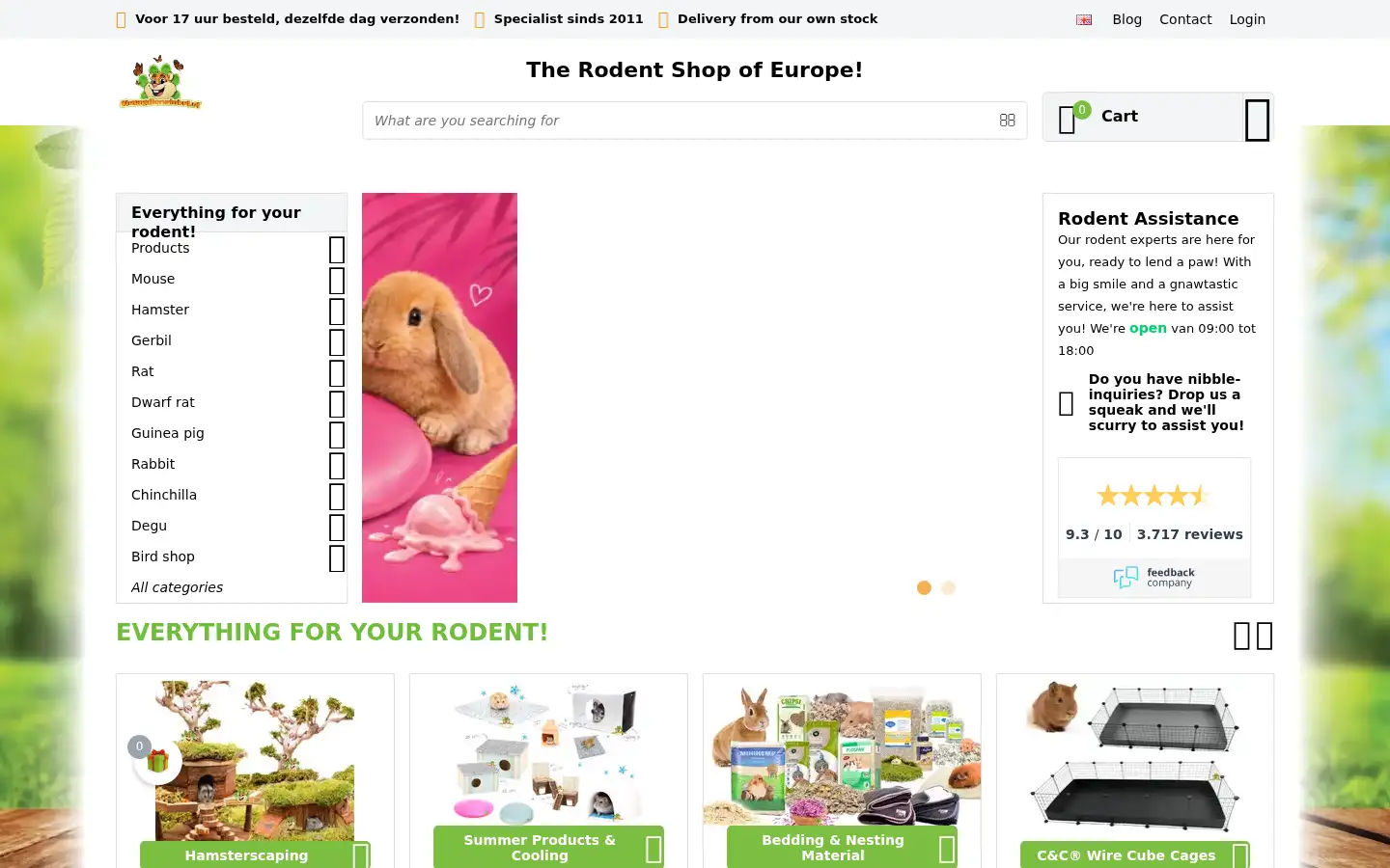Screenshot of drdknaagdierwinkel.nl