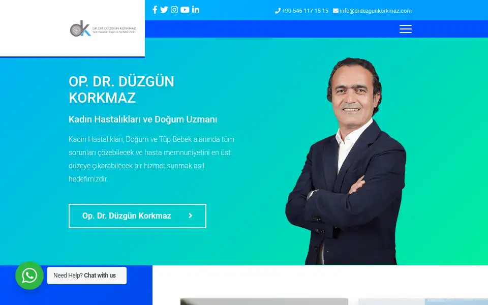 Screenshot of drduzgunkorkmaz.com