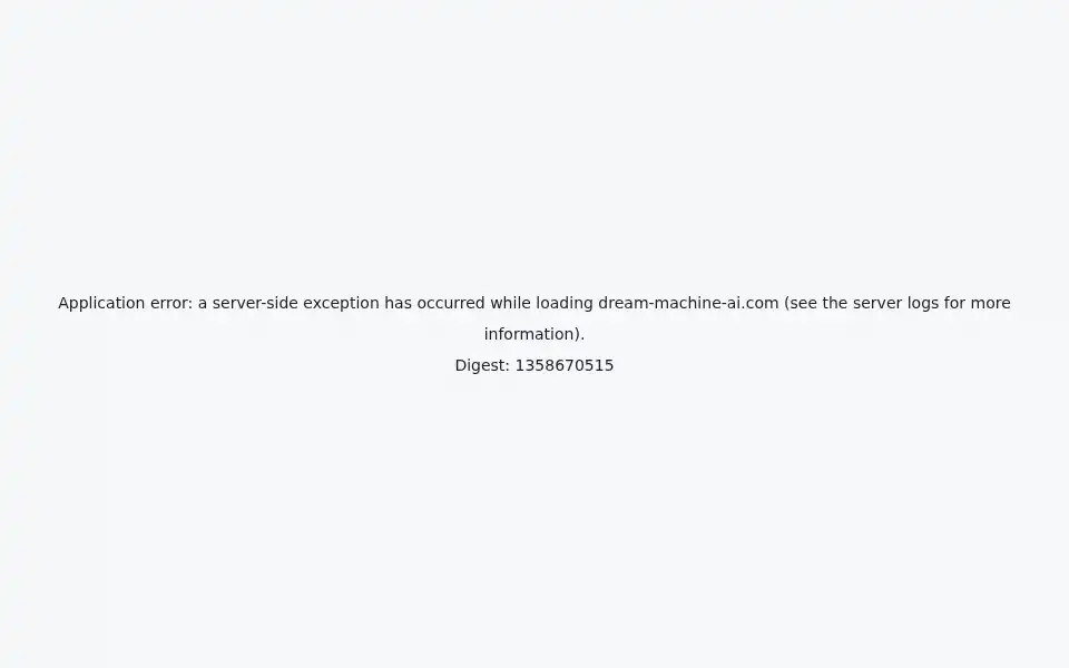 Screenshot of dream-machine-ai.com