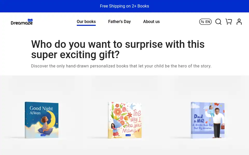 Screenshot of dreamazebook.com