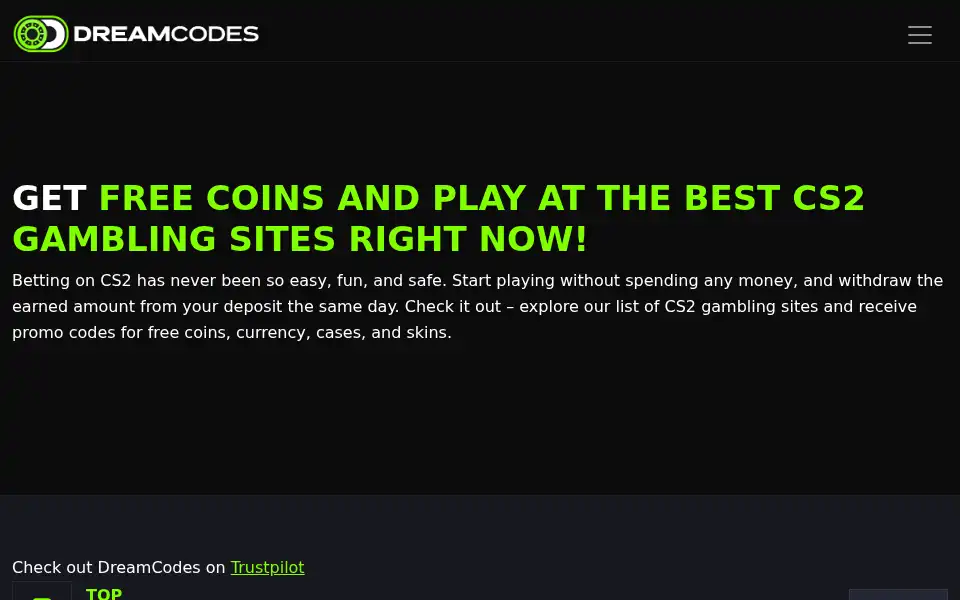Screenshot of dreamcodes.gg