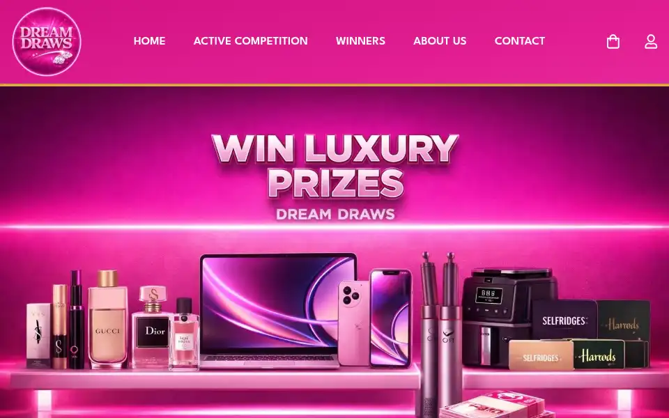 Screenshot of dreamdraws.co.uk