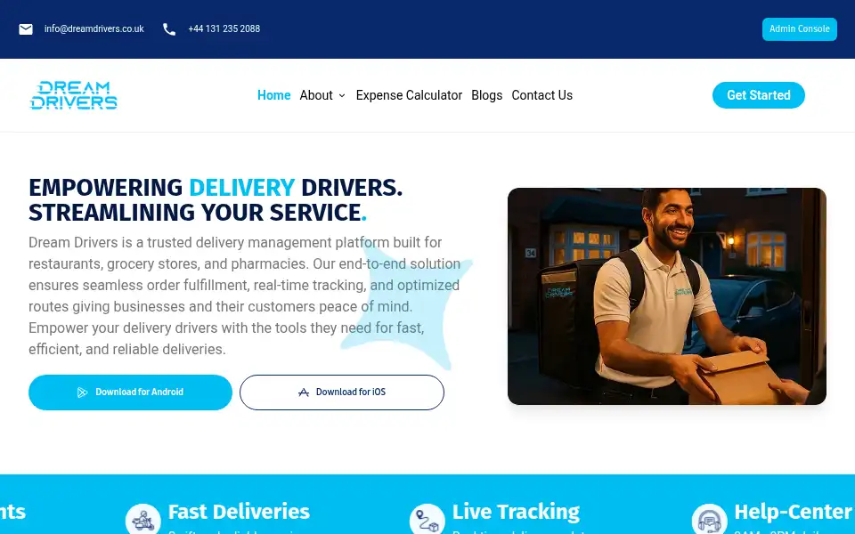 Screenshot of dreamdrivers.co.uk