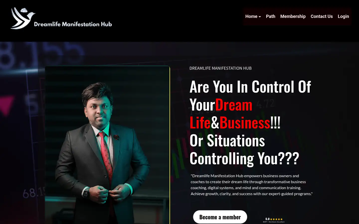Screenshot of dreamlifemanifestationhub.com