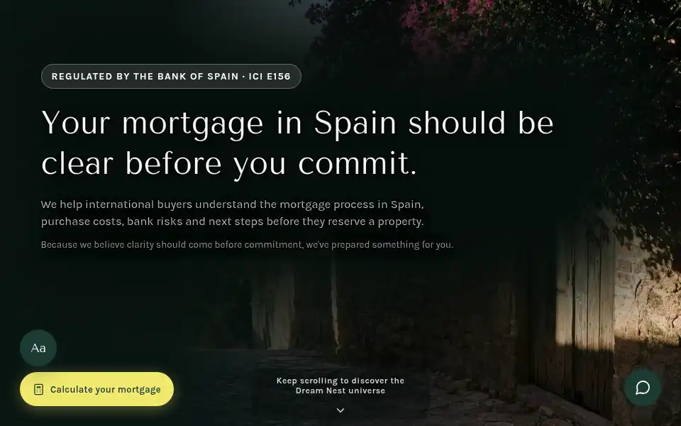 Screenshot of dreamnestspain.com