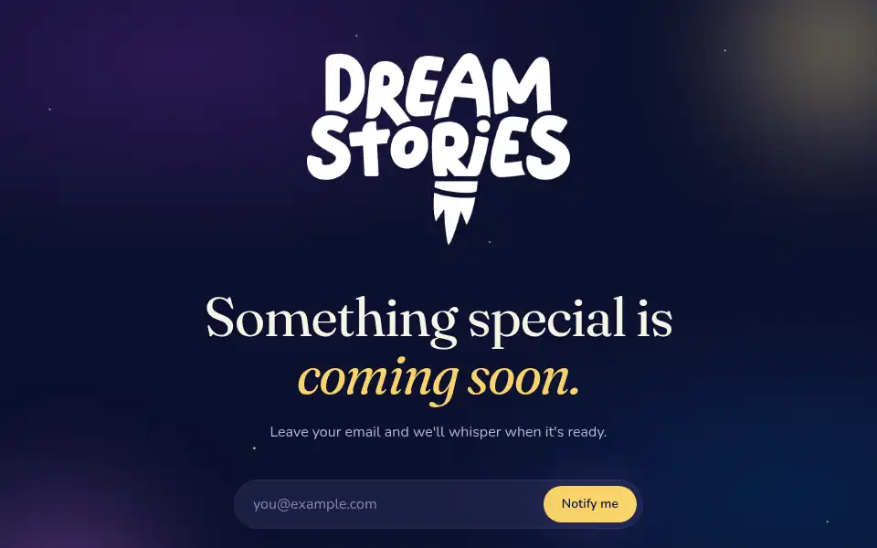 Screenshot of dreamstories.ai