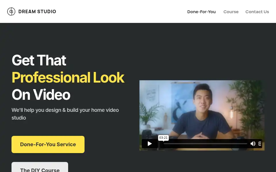 Screenshot of dreamstudio.co