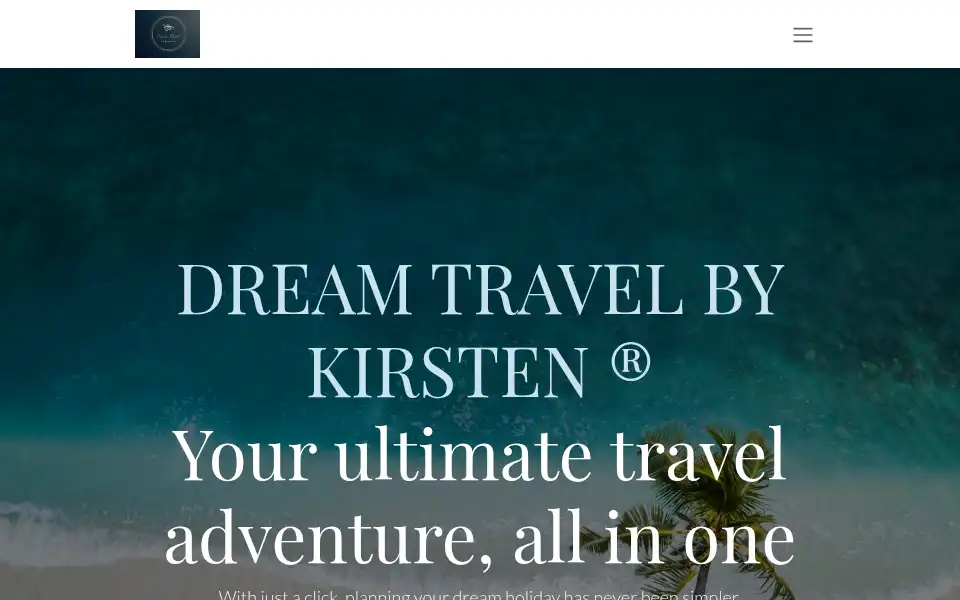 Screenshot of dreamtravelbykirsten.co.uk