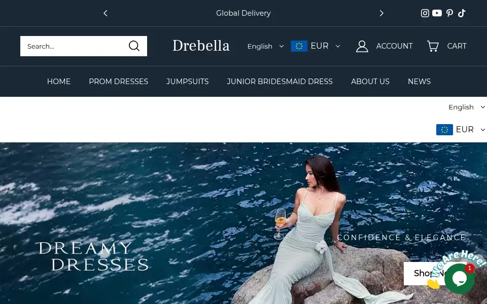 Screenshot of drebella.com