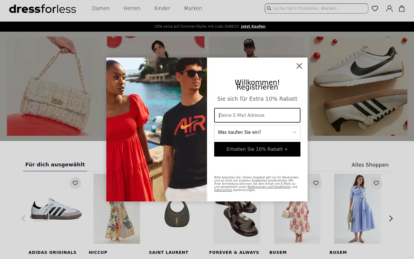 Screenshot of dress-for-less.de