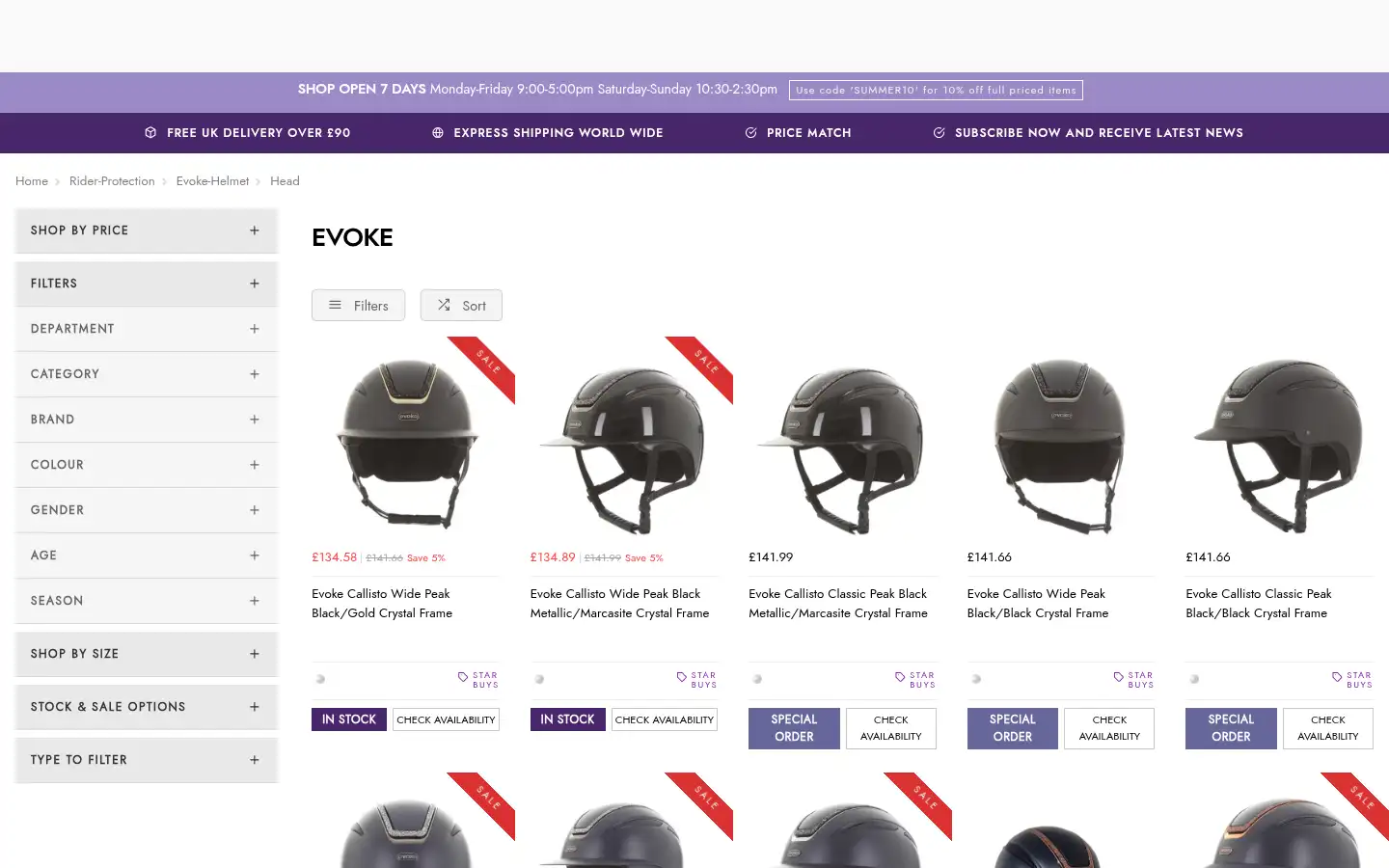 Screenshot of dressagedeluxe.co.uk