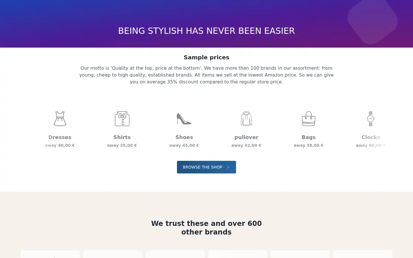 Screenshot of dressbutler.com