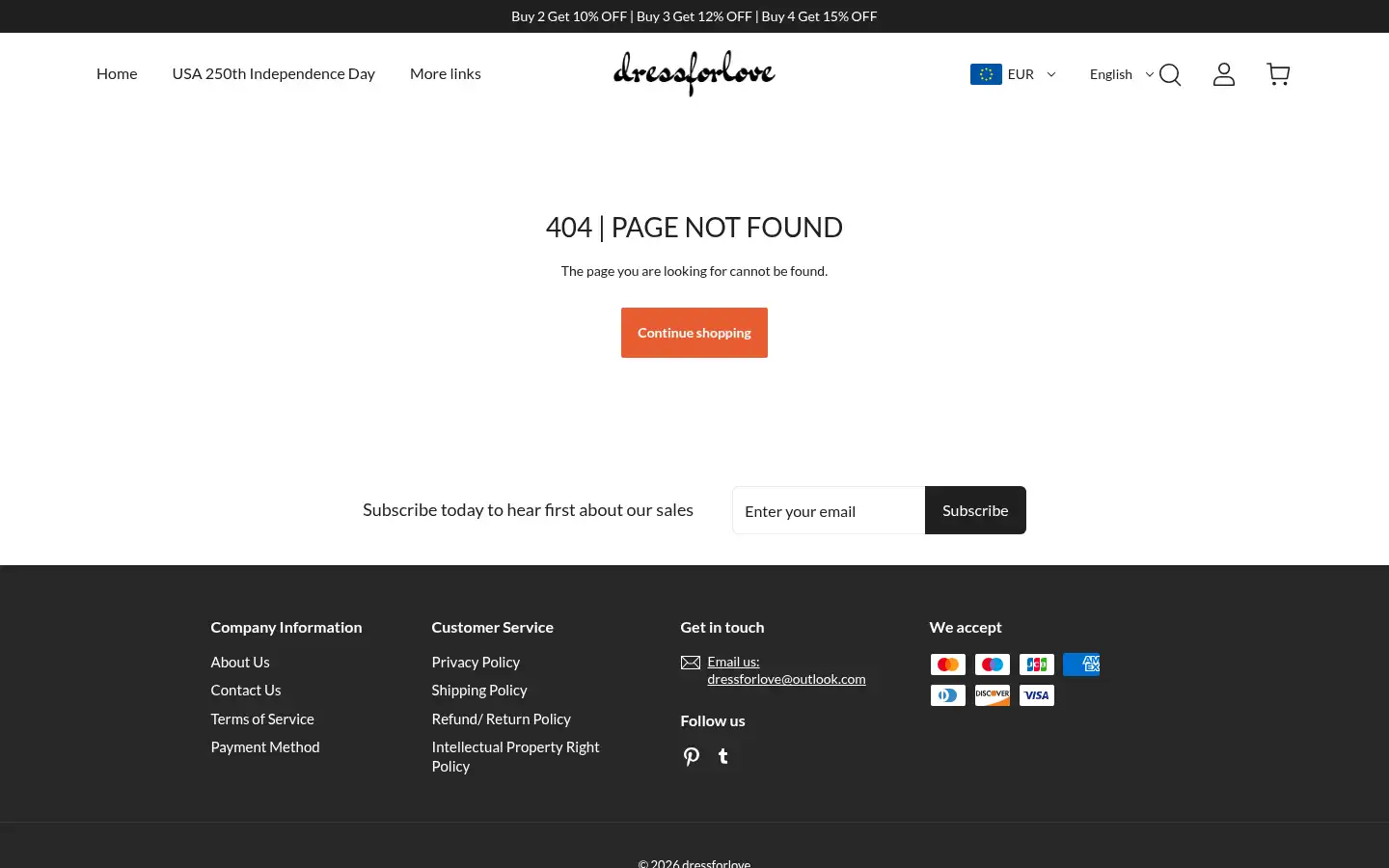 Screenshot of dressforlove.com