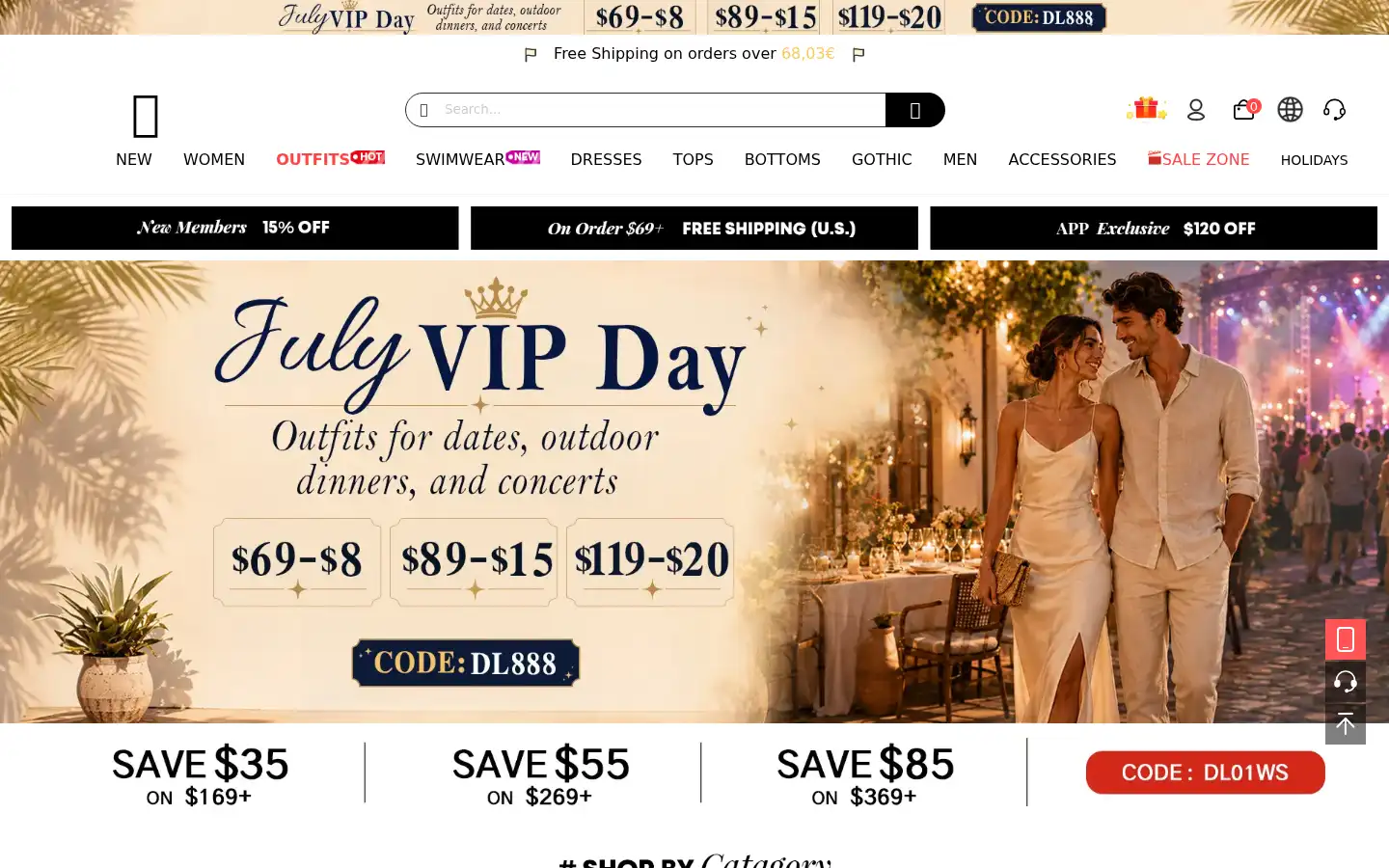 Screenshot of dresslily.com