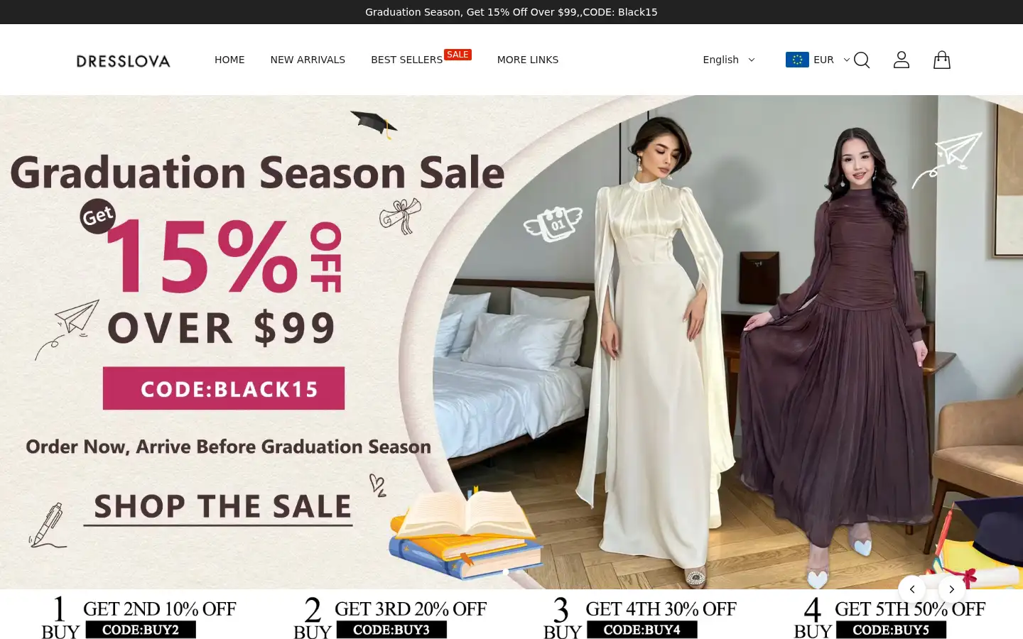 Screenshot of dresslova.com