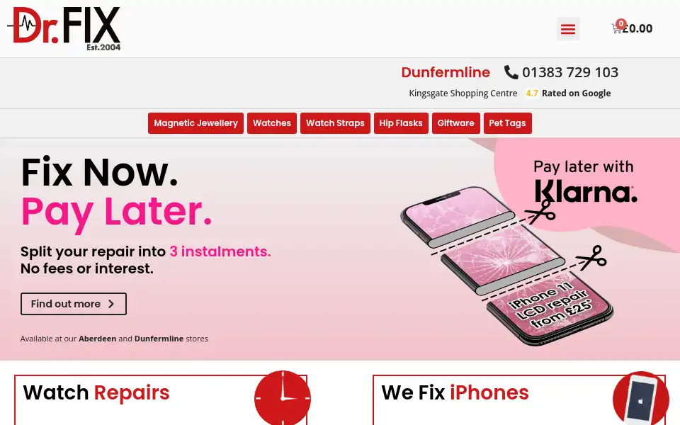 Screenshot of drfix.co.uk