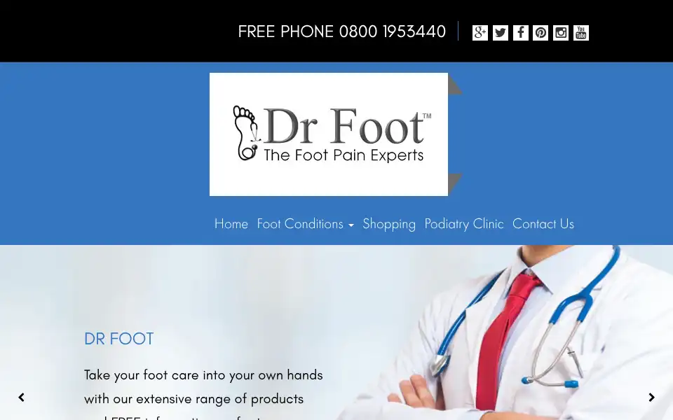 Screenshot of drfoot.co.uk