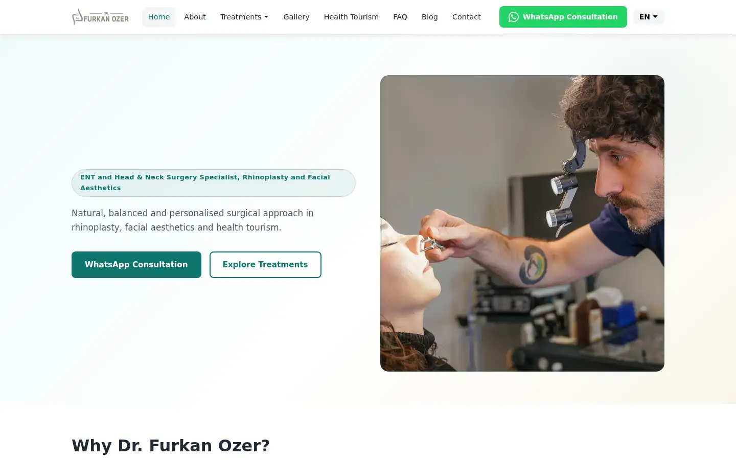 Screenshot of drfurkanozer.com