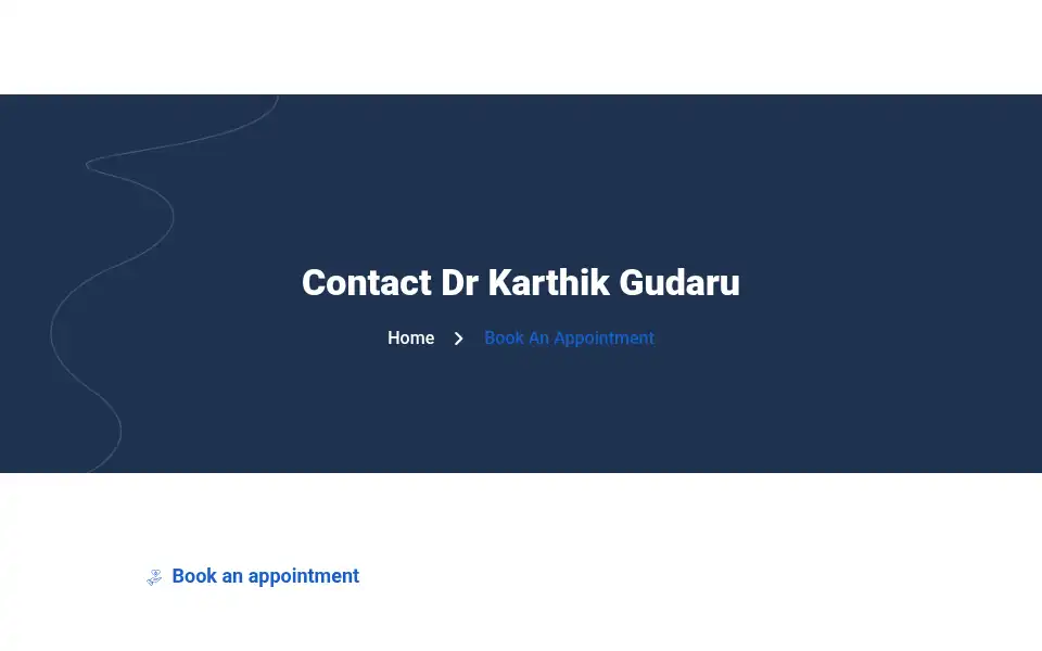 Screenshot of drgudarukarthik.com