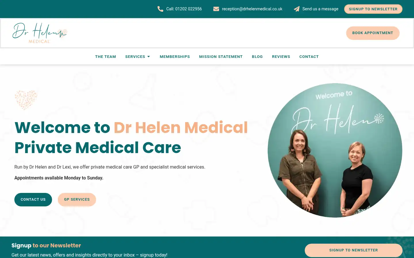 Screenshot of drhelenmedical.co.uk