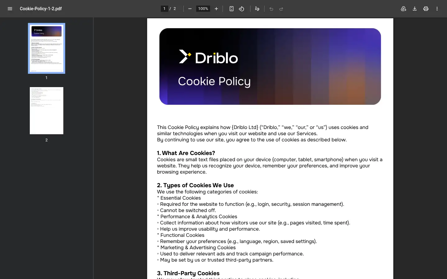 Screenshot of driblofunding.com
