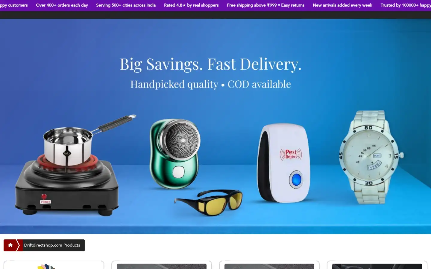 Screenshot of driftdirectshop.com