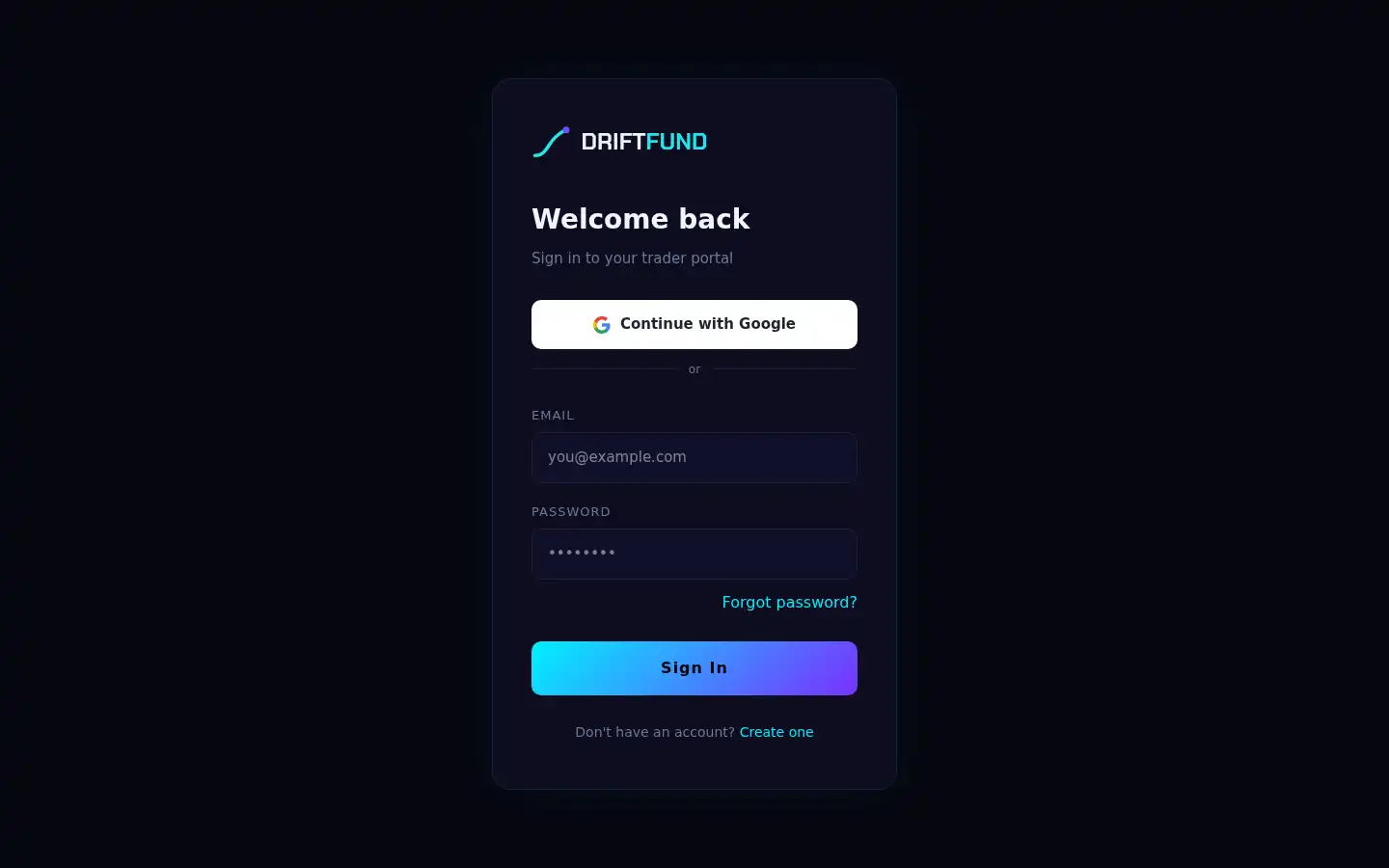 Screenshot of driftfund.io