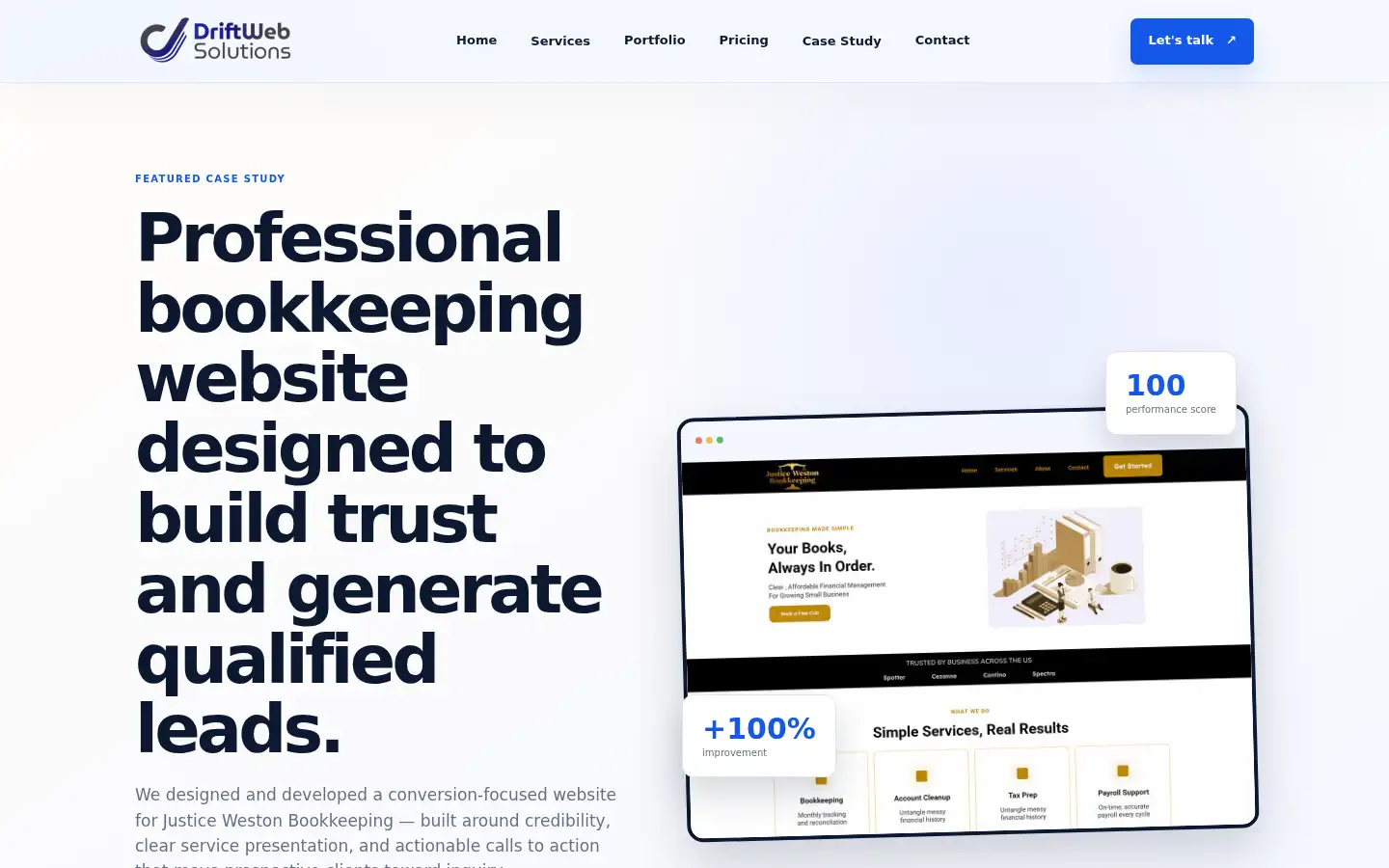 Screenshot of driftwebsolutions.com