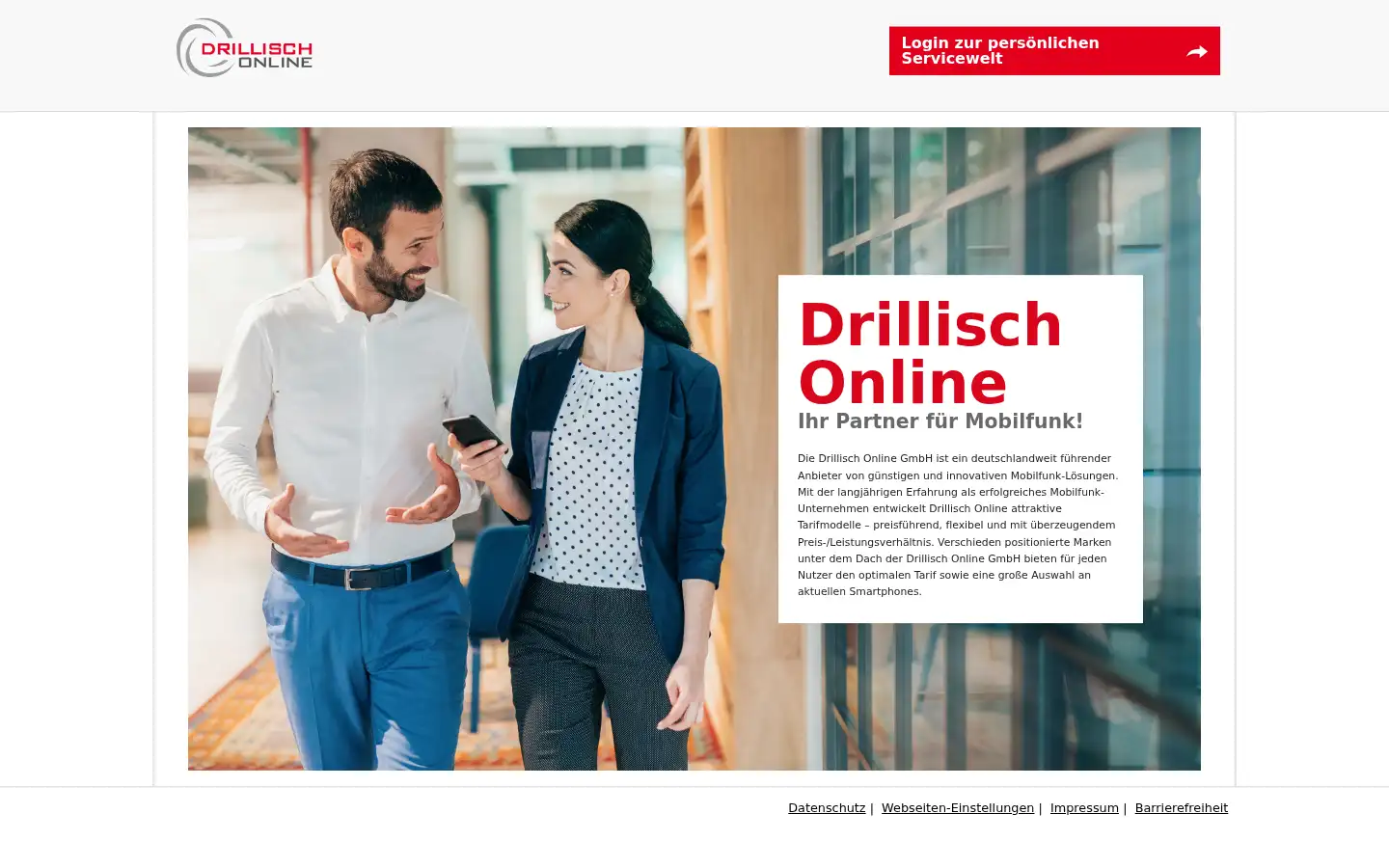 Screenshot of drillisch.de