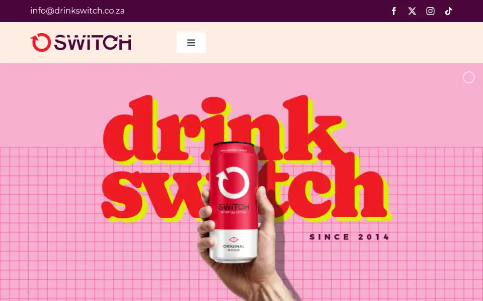 Screenshot of drinkswitch.co.za