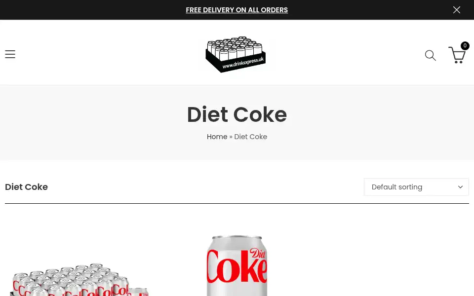 Screenshot of drinksxpress.uk