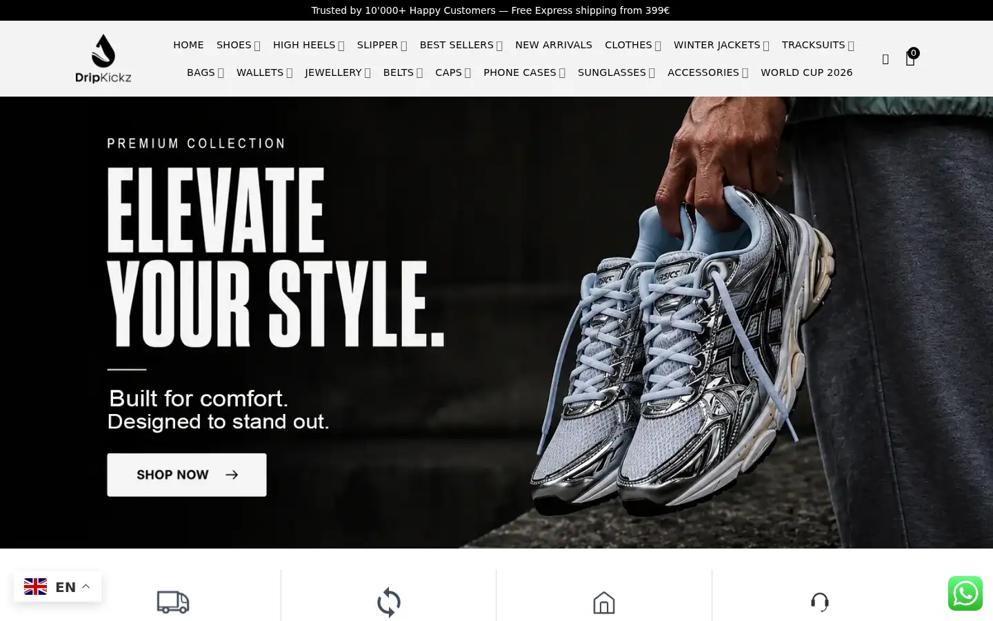 Screenshot of dripkickzz.com