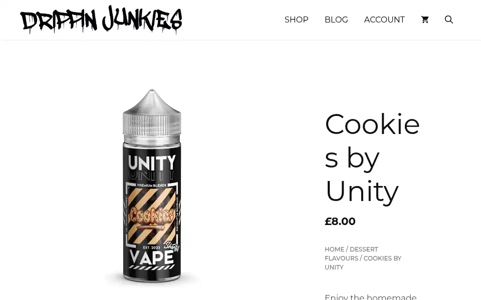 Screenshot of drippinjunkies.co.uk