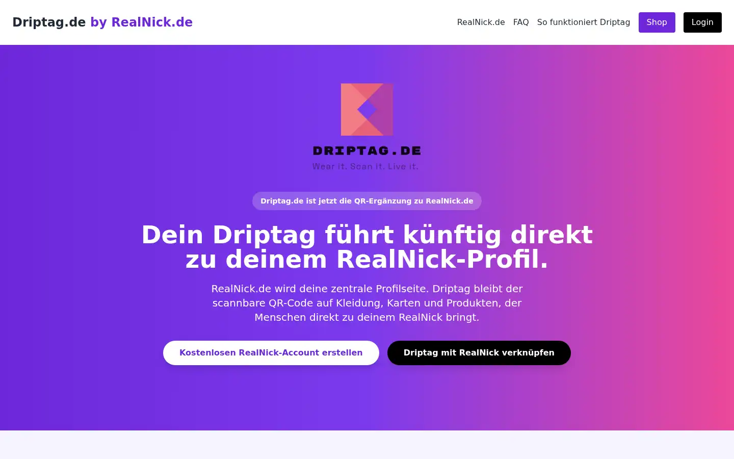 Screenshot of driptag.de