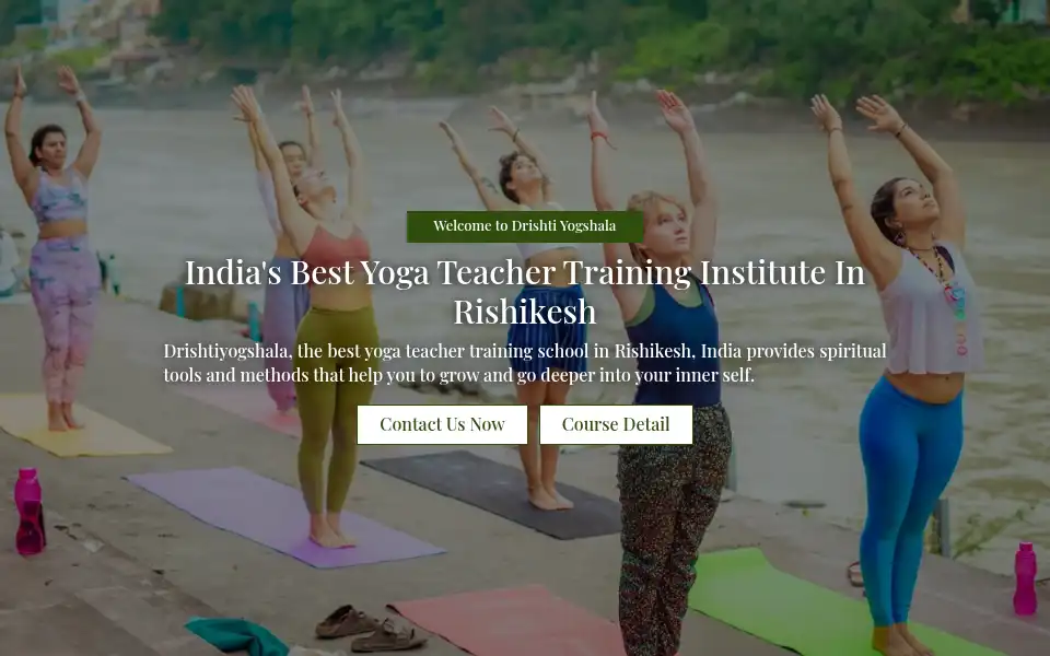 Screenshot of drishtiyogshala.com
