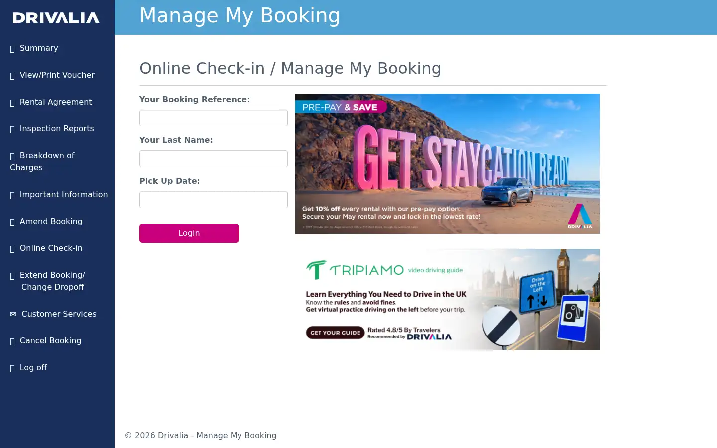 Screenshot of drivalia.co.uk