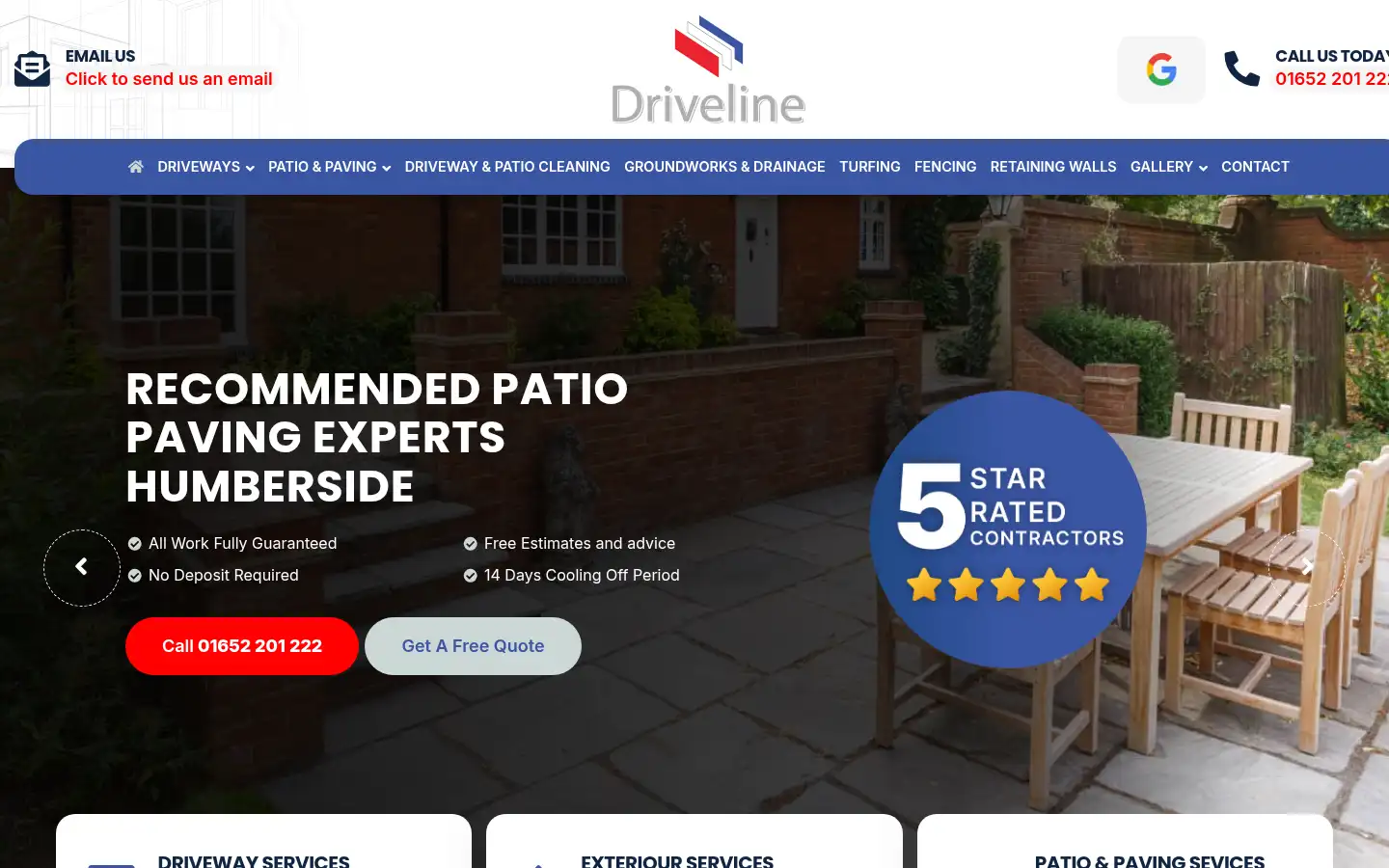 Screenshot of drivelinepaving.co