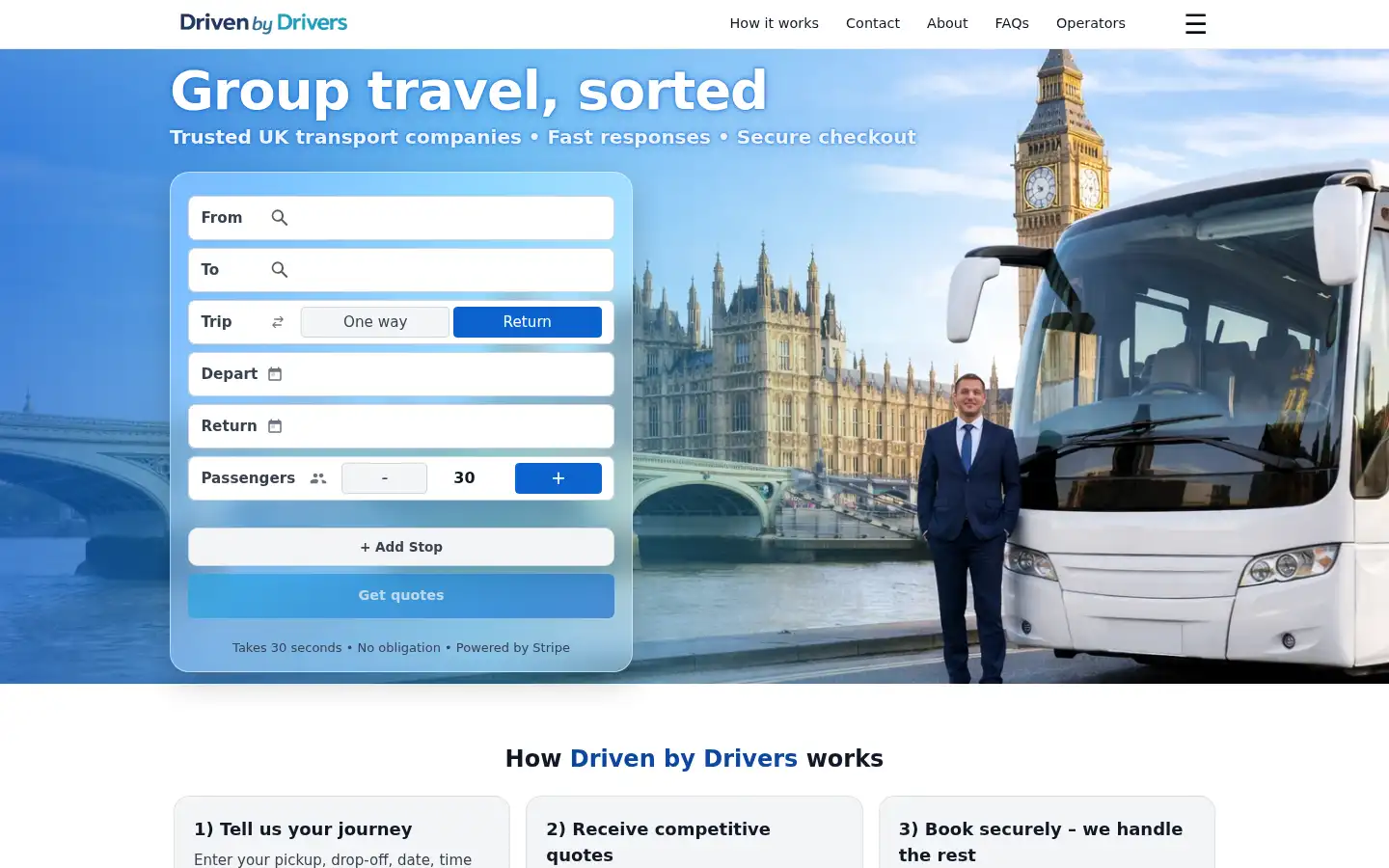 Screenshot of drivenbydrivers.com